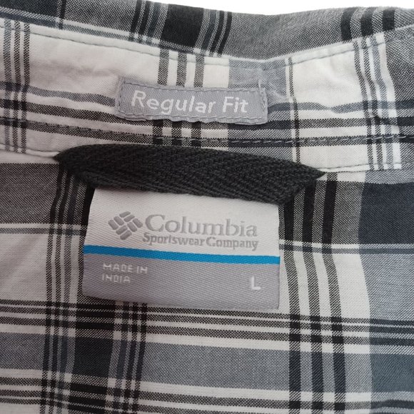 Columbia Rapid Rivers Short Sleeve Men's Plaid Button Down Shirt Size Large - Picture 4 of 12